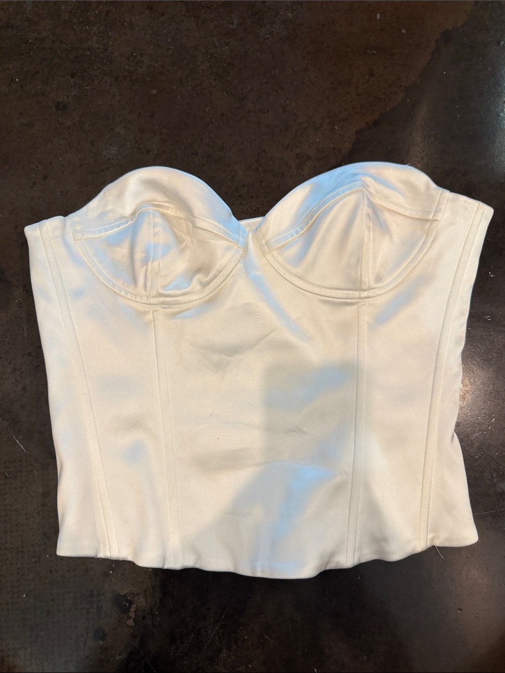 Aritzia White Strapless Corset